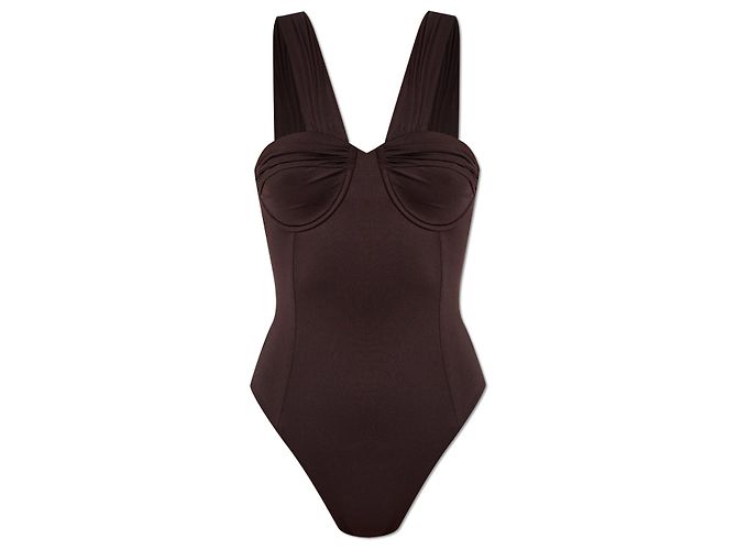 Balmain Badeanzug Einteiler braun