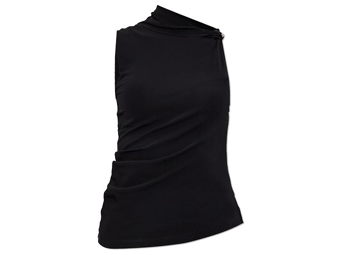 Courreges Top asimétrico negro Courrèges