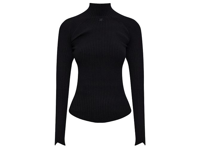 Courreges Col roulé Courrèges avec logo noir