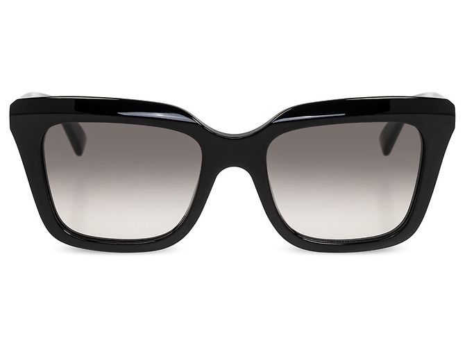 Alexander McQueen Rectangular Acetate Sunglasses Black