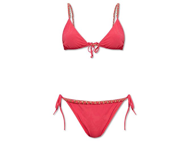 Costume da bagno due pezzi rosa Balmain