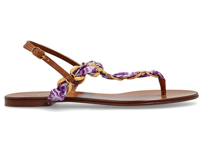 Dolce & Gabbana Sandalen mit Messingapplikation