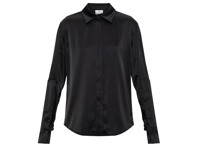 Camicia in raso Courreges nera