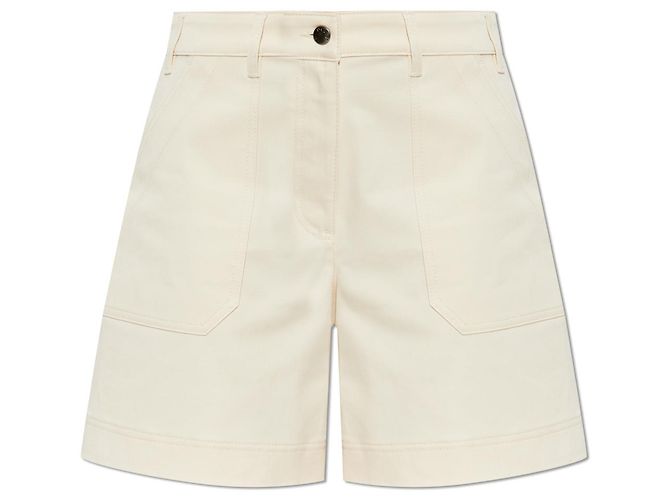 Shorts Moncler de algodão creme