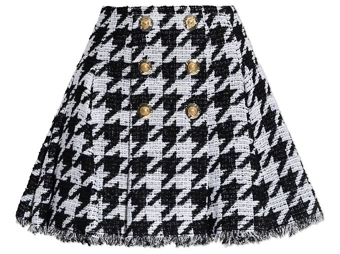 Balmain Skirt with houndstooth pattern