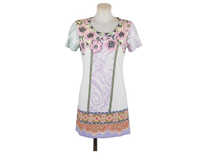 Vestido corto de algodón Etro con estampado floral