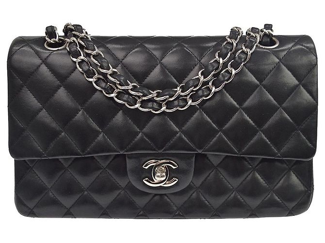 Classique Chanel Classic Timeless Double Flap Quilted Lambskin Medium