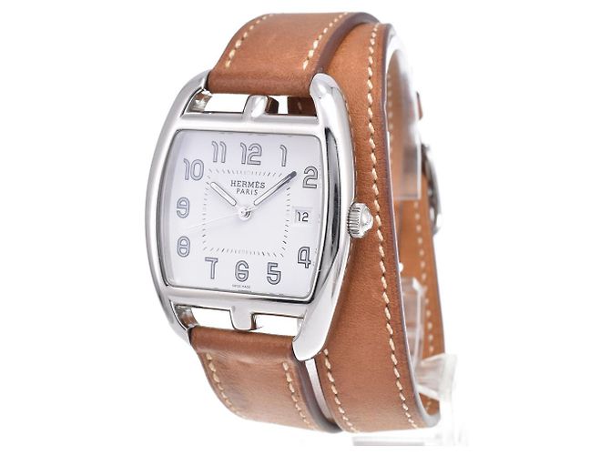 Hermès Hermes Cape Cod Quartz Stainless Steel and Leather 33