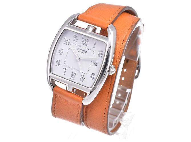 Hermès Hermes Cape Cod Quartz Stainless Steel and Leather 33