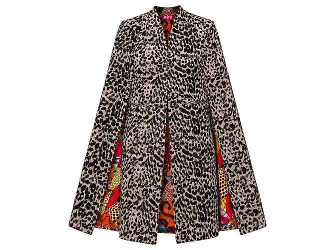 Autre Marque OTT Dubai Cape mit Leopardenprint