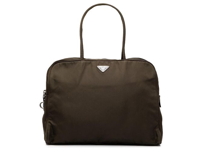 Bolsa Prada Tessuto castanha