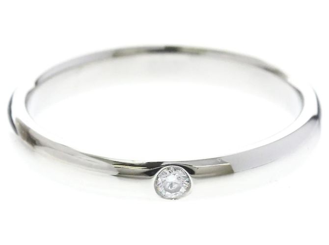 Harry Winston Platin-Ehering mit 1P Diamant