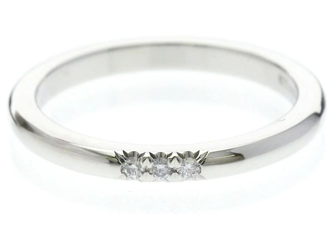 Autre Marque Tiffany Forever Ehering 3P Diamanten Platin