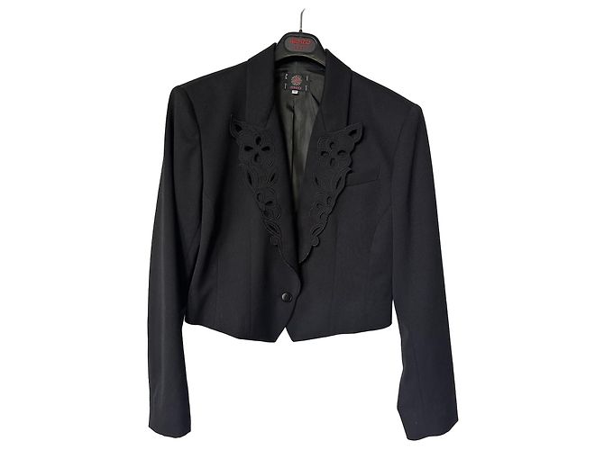 Kenzo Embroidered Short Jacket - Black