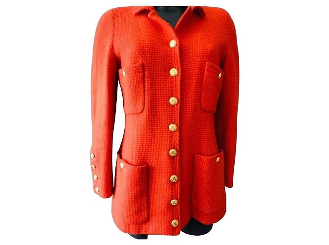 Giacca Chanel in tweed rosso