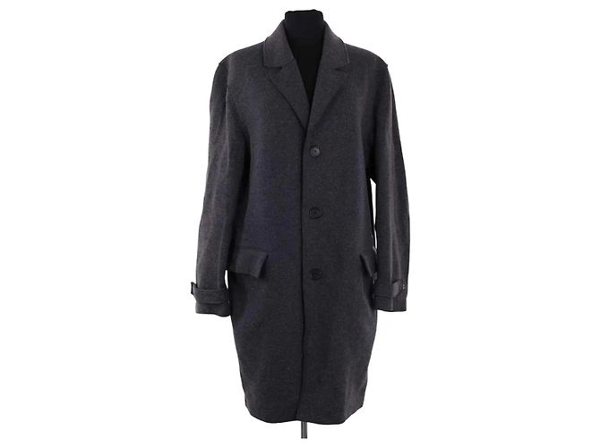 Lacoste Grey Wool Coat Men