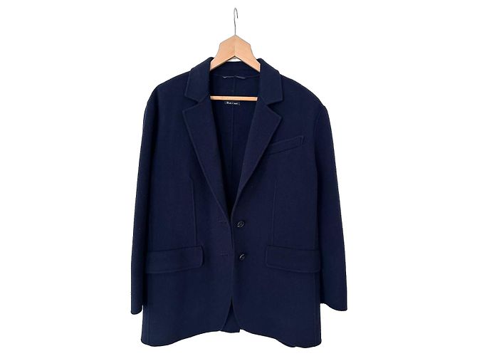 Max Mara Navy Wool Blazer
