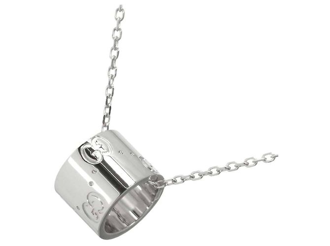 Collar Gucci Icon en oro blanco de 18K