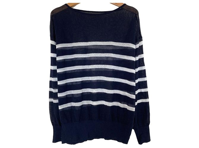 Autre Marque COLLAGE GALLARDAGALANTE Pullover de malha transparente com borda