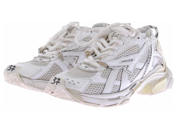 Balenciaga Running Sneaker Leder Weiß 37