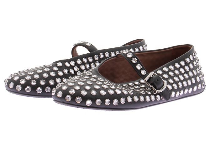Sapatilhas Alaïa de pele preta com strass
