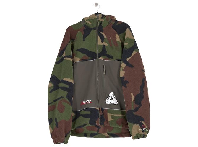 Autre Marque PALACE Kapuzenjacke Khaki Camouflage Gerade Schnitt