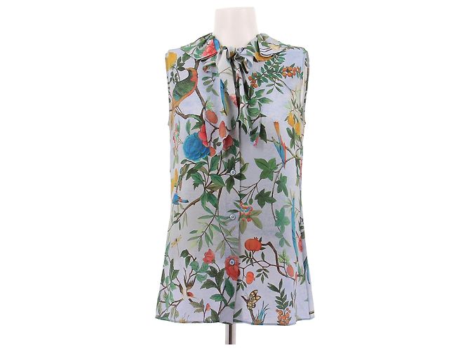 Gucci Camicia a motivi floreali