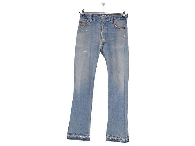 Jeans Levi's x RE/DONE Azul Claro Flare com Rasgos 26