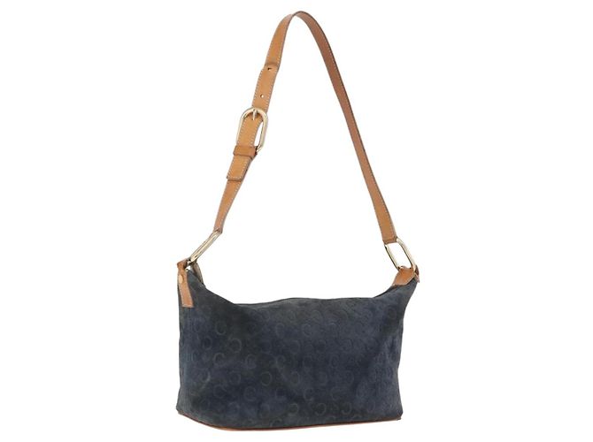 Céline CELINE Sac à épaule C Macadam Daim Vert Doré