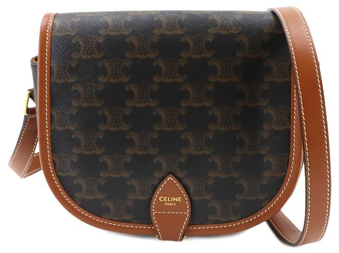 Céline Bolsa de Ombro e Mão Celine Triomphe Medium Folco