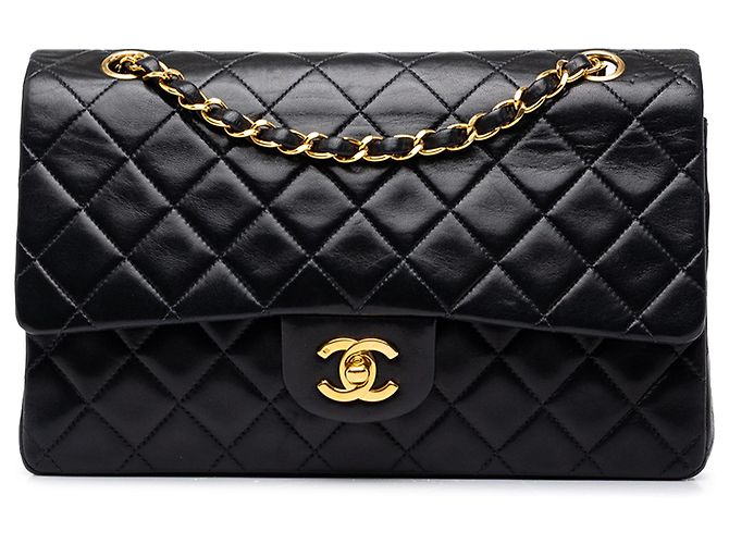 Chanel Black Medium Classic Lambskin Double Flap
