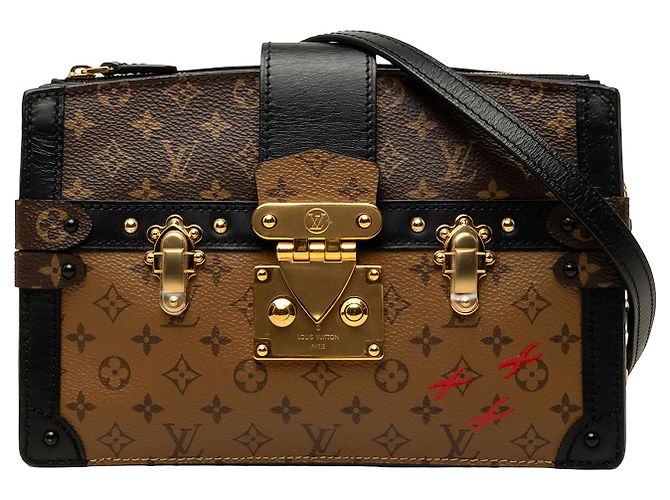Louis Vuitton Brown Monogram Reverse Trunk Clutch