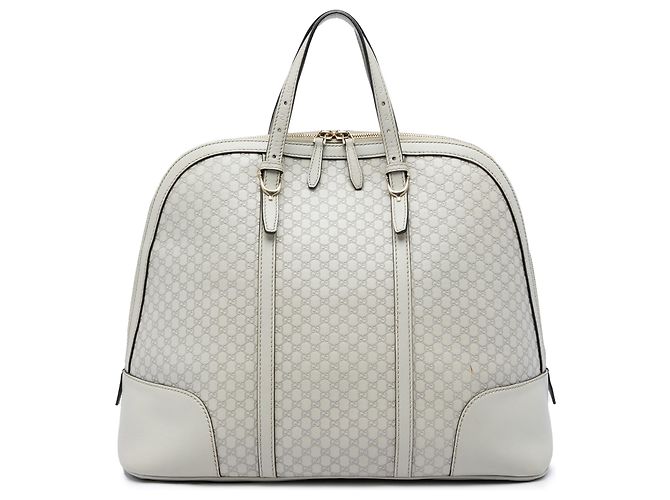 Bolsa Gucci White Large Microguccissima Nice Dome Top Handle