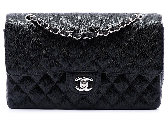 Chanel Black Medium Classic Caviar Double Flap