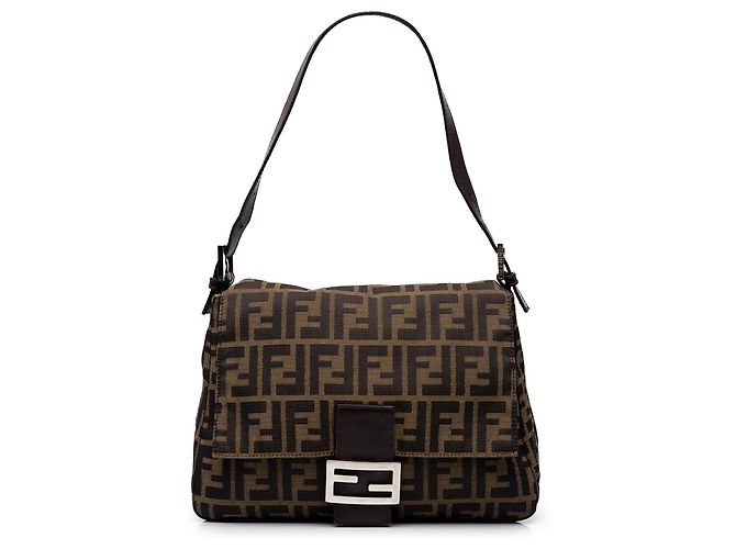 Fendi Brown Zucca Canvas Mamma Forever