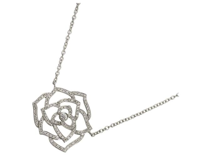 Collar Piaget Rose de diamantes en oro blanco