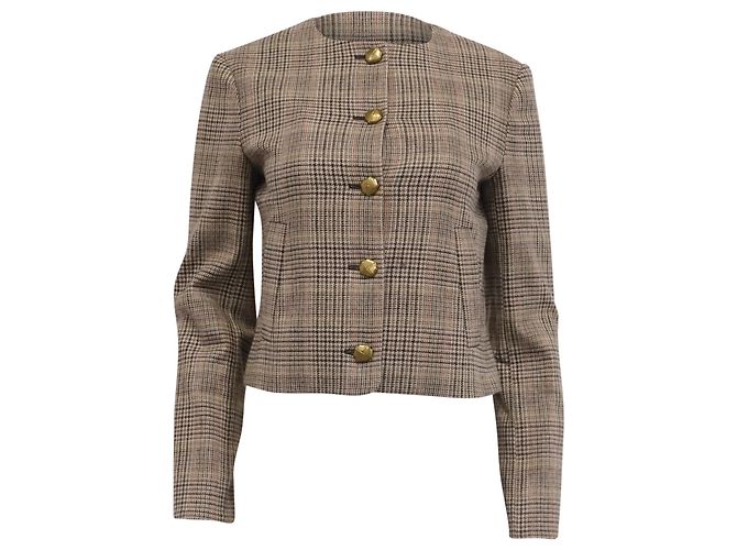 Veronica Beard Andrea Plaid Blazer in Multicolor Wool
