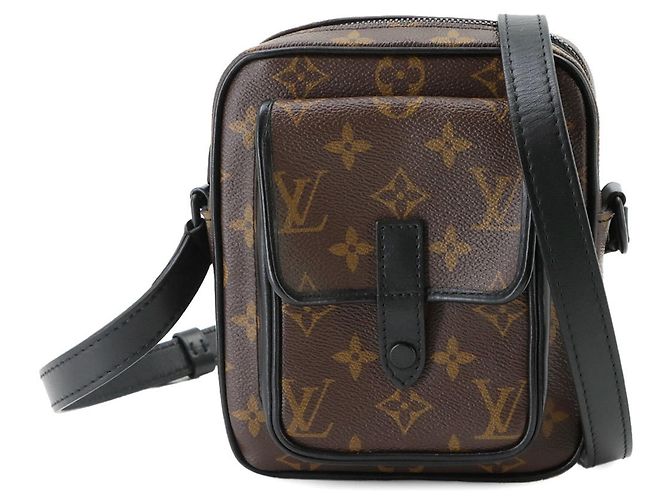 Louis Vuitton Monogram Macassar Christopher Wearable Wallet Shoulder Handbag M69404