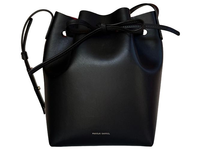 Borsa a secchiello Mansur Gavriel in pelle nera
