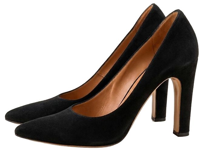 Alaïa Black Suede Zip-Back Pumps
