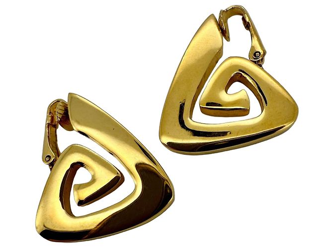 Givenchy – Boucles d’oreilles modernistes géométriques – 1976