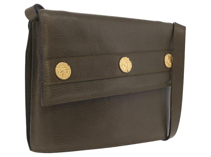 Céline Bolsa de Ombro em Couro Grão Khaki