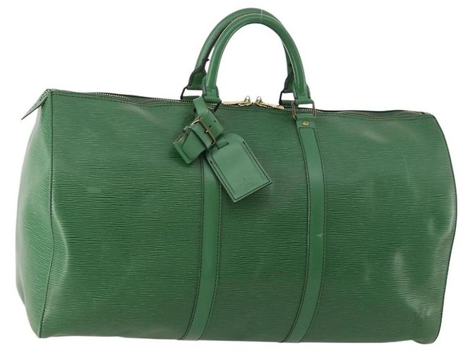 Louis Vuitton Epi Keepall 50 Borsa da Viaggio Verde