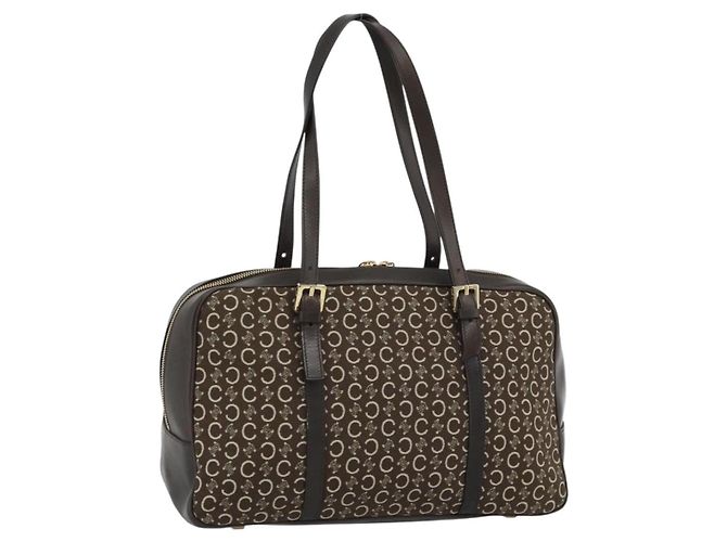Céline Macadam Handtasche Braun Gold
