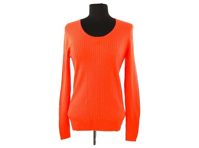 Courreges Top de lana naranja Courrèges