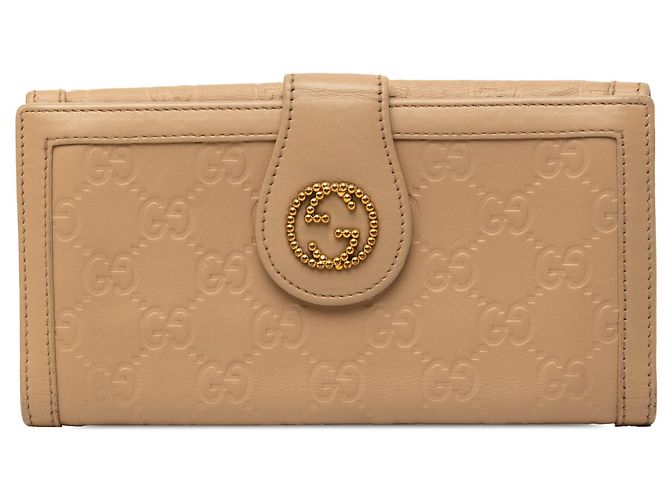 Cartera larga Gucci Guccissima beige