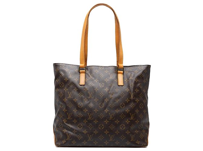 Louis Vuitton Monogram Cabas Mezzo Tote Bag Braun