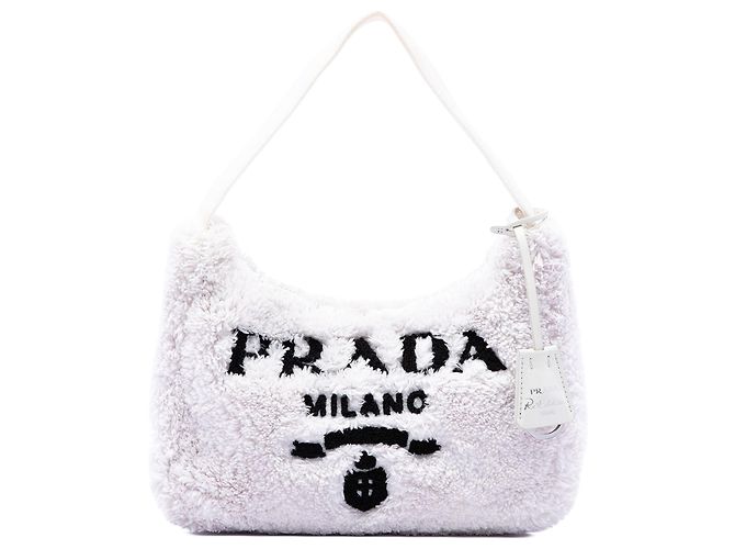 Re-Edition Bolso de hombro Prada Mini Terry Re Edition 2000 Blanco