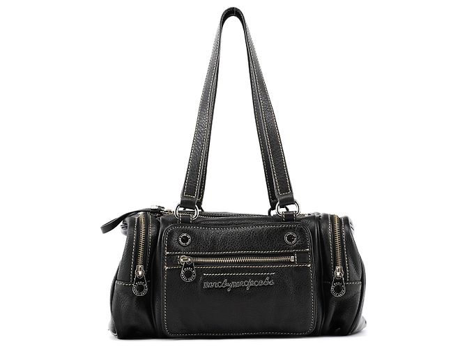 Marc by Marc Jacobs Bolsa Boston multi-bolsos em couro preto