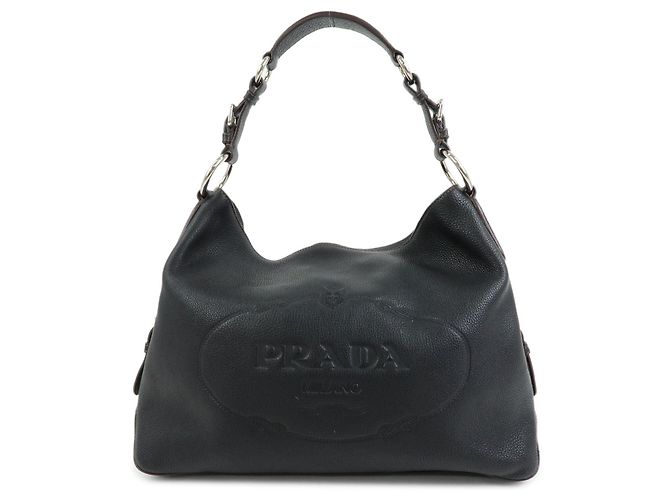Borsa a tracolla in pelle PRADA Borsa a mano Nera BR3648